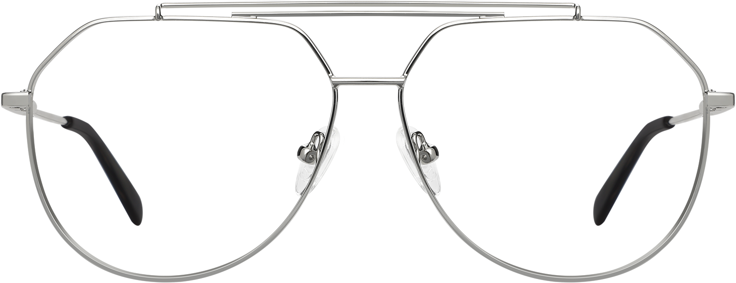 Fytoo Aviator Silver Titanium Eyeglasses - FrameVista